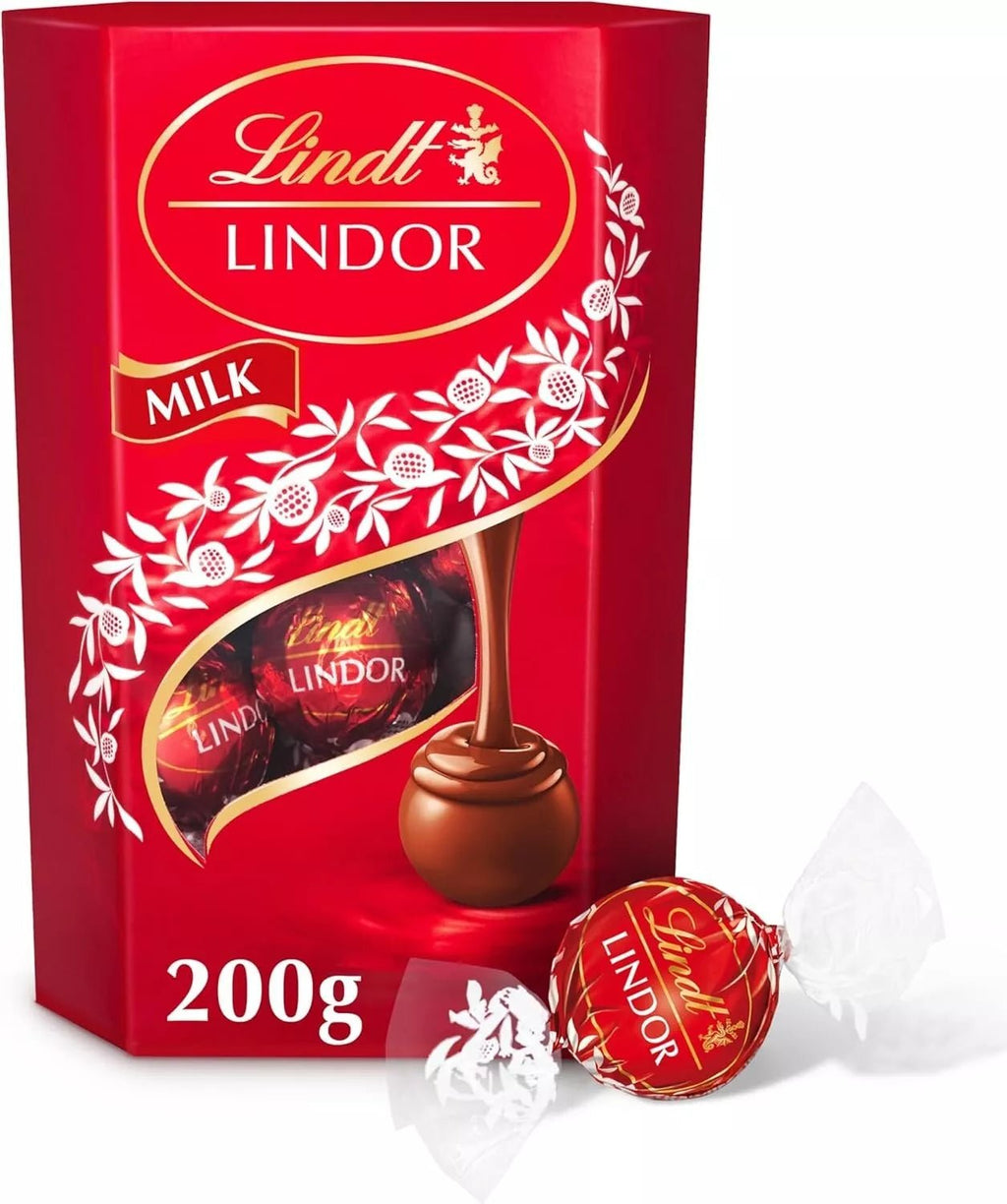 Lindt Lindor Milk Chocolate Truffles – 200g Box (Approx. 16 Balls) – Smooth Fill - Ecotrade Goods Limited