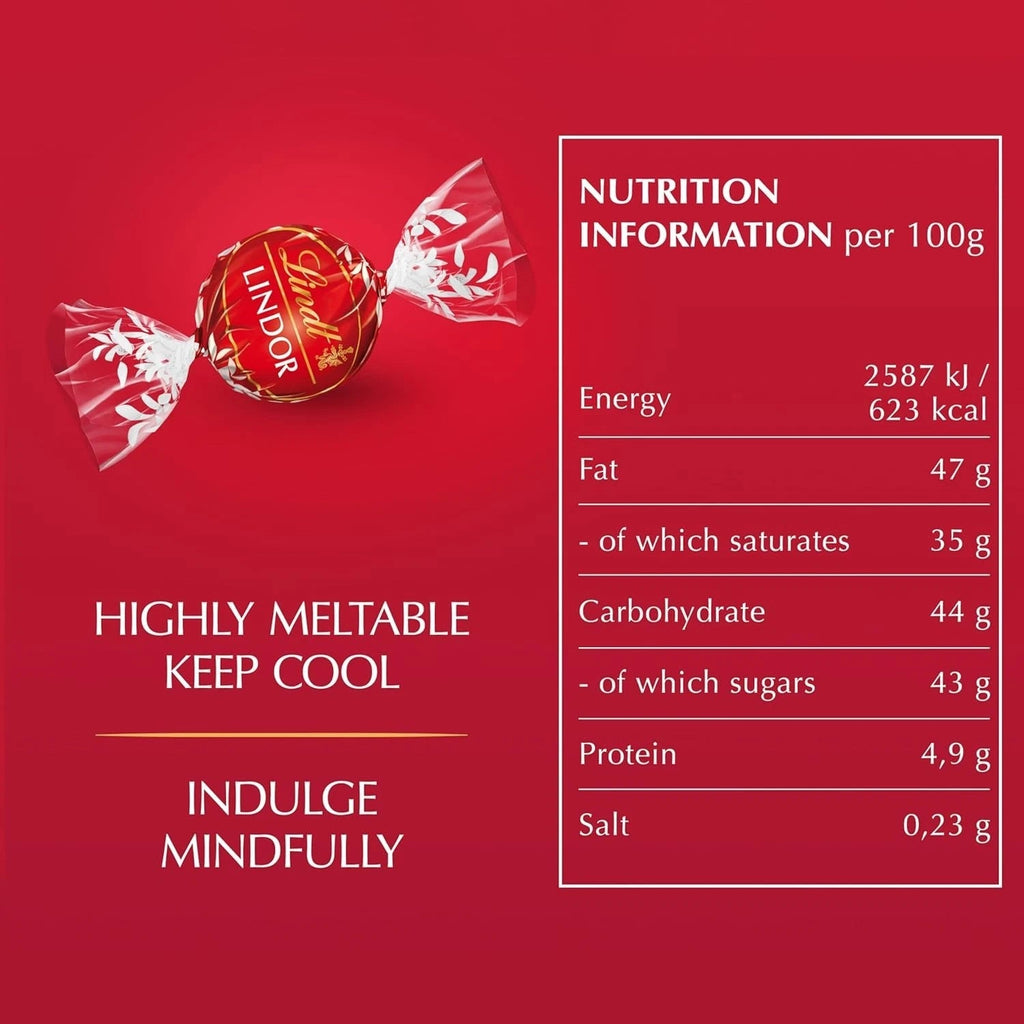 Lindt Lindor Milk Chocolate Truffles – 200g Box (Approx. 16 Balls) – Smooth Fill - Ecotrade Goods Limited