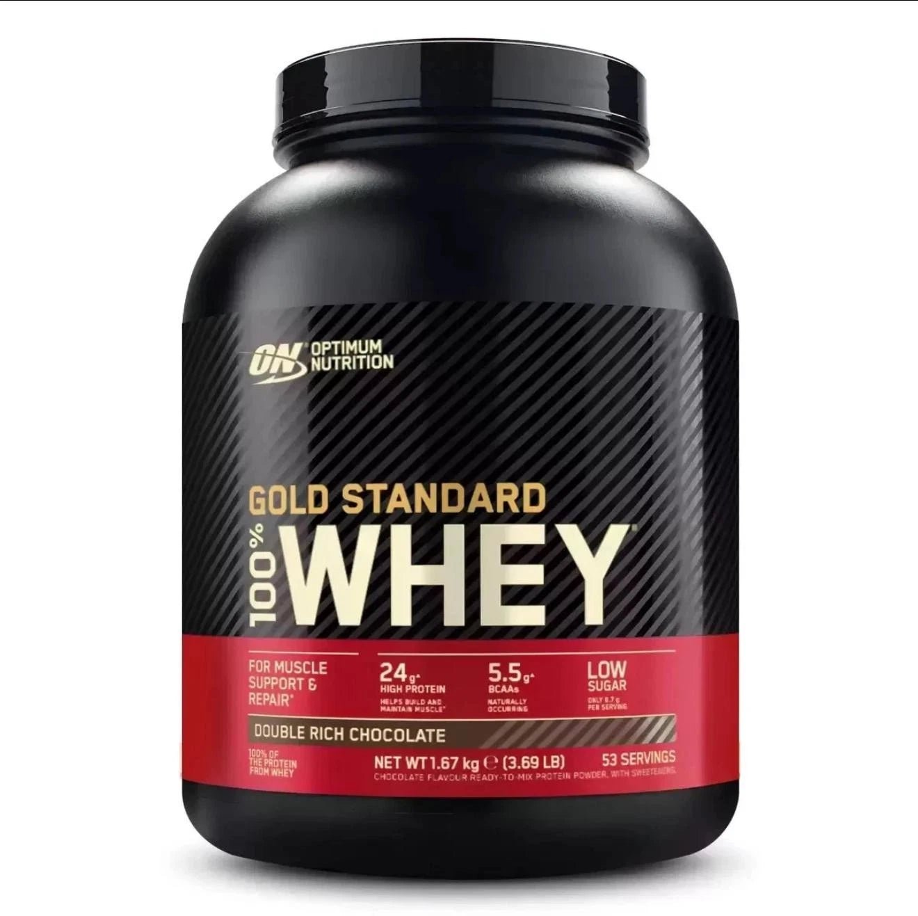 Optimum Nutrition Gold Standard 100% Whey Protein Powder | 24g Protein | Chocolate 1.67kg & Vanilla 1.62kg - Ecotrade Goods Limited